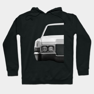 front/back - 1970 Cadillac - high contrast Hoodie